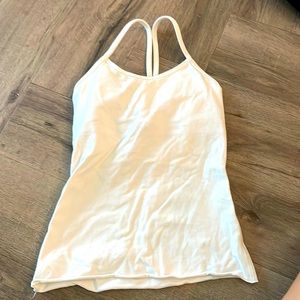 Lululemon spaghetti strap top, white, size 2,